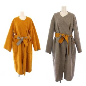 REVER SEWING GOWN COAT リバーシブルガウンコート ノーカラー アウター ロング丈