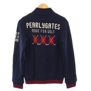 ゴルフウェア ニットジャケット アウター ジップアップ ハイネック ロゴ ウール 2 紺 ネイビー /BB