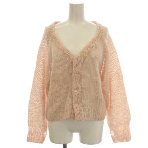 maturely マチュアリー モヘヤ混 ニット カーディガン F ピンク 13-15-0013-126