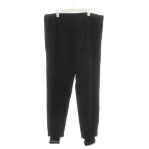 パンツ ウール 裾リブ カシミヤ混 5 黒 ブラック 30 49/50 /AN39