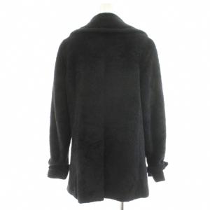Max Mara 銀タグ チェスターコート ショート丈 ダブル アルパカ アウター 40 黒 ブラック /AN19