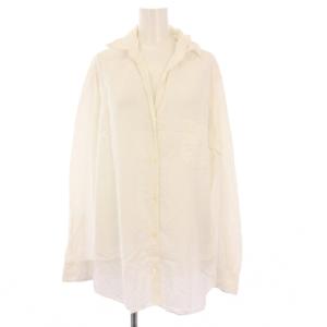 23SS シルク ウォッシュ シャツ ブラウス 長袖 白 23050500402110 /KH