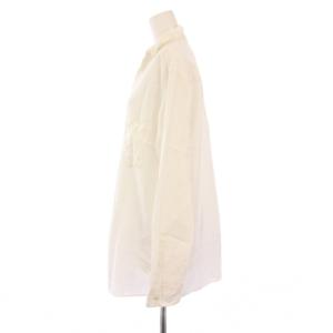 MUSE de Deuxieme Classe 23SS シルク ウォッシュ シャツ ブラウス 長袖 白 23050500402110 /KH