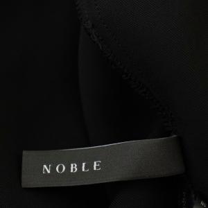 NOBLE カシュクール ワンピース ロング 長袖 38 黒 ブラック /G