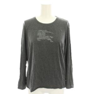 ロンT Tシャツ カットソー クルーネック 長袖 ロゴプリント 5 グレー B2P35-207-08 /YT