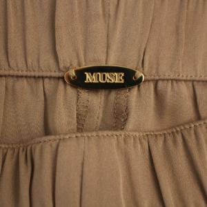 MUSE de Deuxieme Classe 23SS シルクサテンイージー パンツ 36 ベージュ 23030500415110 /BM