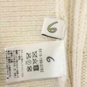 6 ROKU BEAUTY&YOUTH クリケット ホルターネックニット Vネック ニット ノースリーブ F 白 ネイビー /G