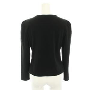 M'S GRACY カットソー ブラウス 長袖 ベロア リボン 38 黒 ブラック CR-725711 /YT