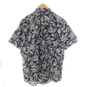 RALPH LAUREN シャツ 半袖 花柄 総柄 XL 紺 ネイビー /AN76