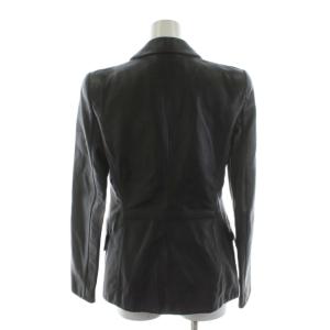 GIORGIO ARMANI レザージャケット 革ジャン 羊革 ラムレザー 絹 シルク 黒 ブラック /AN55