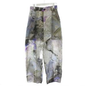25SS マーブルプリントパンツ 38 マルチカラー グレー 紫 パープル 531-5130210 /AN49