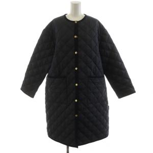 ARKLEY LONG A-LINE キルティングコート 36 ブラック