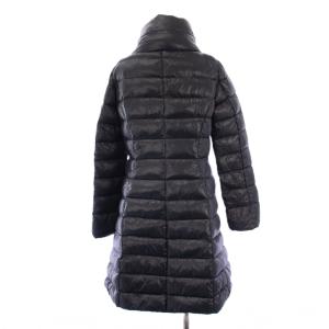 HERNO ダウンコート スタンドカラー アウター ミドル丈 ワンカラー ナイロン 42 紺 ネイビー /BB