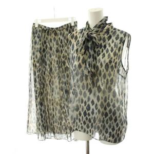 21SS WATERCOLOR ANIMAL KALLI MEE S セットアップ シャツ ブラウス ノースリーブ