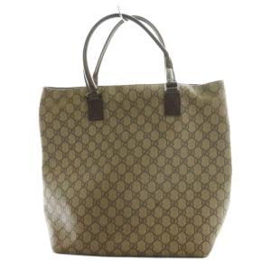 GGスプリーム トートバッグ レザー 茶 ブラウン ベージュ /SS OS