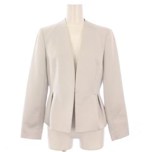 20SS ノーカラージャケット 36 水色 ライトブルー /RR