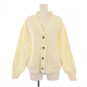 24SS HTコットン接結カーディガン 長袖 Vネック F 白 24080220710010 /BM