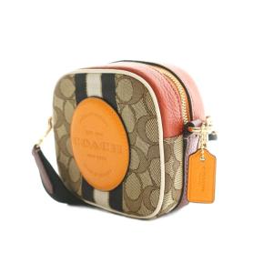 COACH シグネチャー ミニデンプシー ショルダーバッグ ミニ ベージュ オレンジ D2048 /SS OS