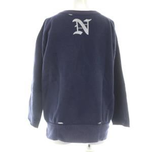 JACKSON MATISSE スウェット トレーナー 長袖 ONE ネイビー 紺 プリント ダメージ加工 スマイル スマイリーフェイス