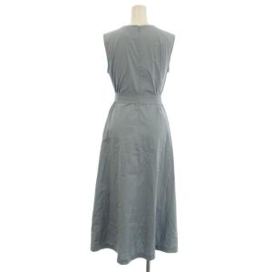 S Max Mara ノースリーブ ワンピース ロング 38 水色 ライトブルー 922106026 /G
