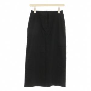 24SS crisp linen skye リネン混 スカート ロング タイトスカート 38 黒 ブラック