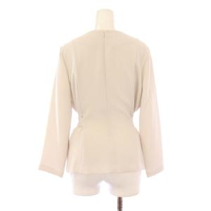 theory luxe セットアップ カットソー 長袖 クルーネック スラックスパンツ タック ジップフライ ストレッチ ワンカラー