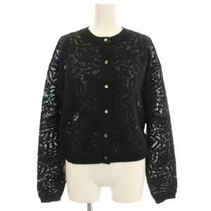 25AW 2WAYレースジャガードニット カーディガン F 黒 ブラック 25080200537040