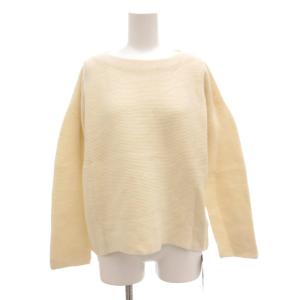 タグ付き ニット セーター 38 長袖 ウール アイボリー /AE