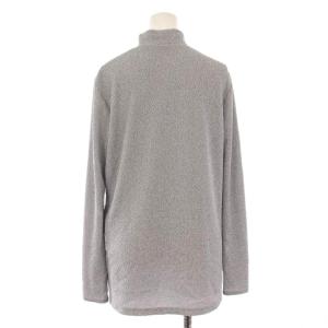 ADORE 24AW シャイニージャガードハイネックカットソー 長袖 ストレッチ ワンカラー 38 シルバーカラー