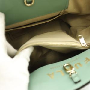 FURLA ショルダーバッグ ハンドバッグ 2WAY レザー 緑 フロント /SS OS