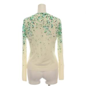 Blumarine カーディガン ニット ビジュー 花柄 長袖 アイボリー グリーン 水色 WW0263307 /YM