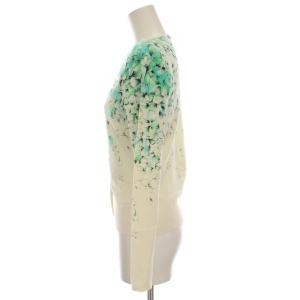 Blumarine カーディガン ニット ビジュー 花柄 長袖 アイボリー グリーン 水色 WW0263307 /YM