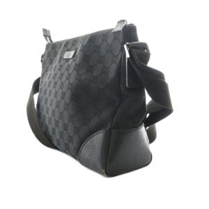 GUCCI GGキャンバス ショルダーバッグ ブラック