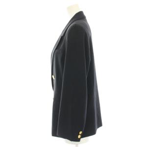 MILA OWEN MILAOWEN 24SS 金釦ダブルブレストコンパクトジャケット テーラードジャケット ラムウール混 F 紺 ネイビー
