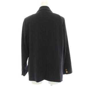 MILA OWEN MILAOWEN 24SS 金釦ダブルブレストコンパクトジャケット テーラードジャケット ラムウール混 F 紺 ネイビー