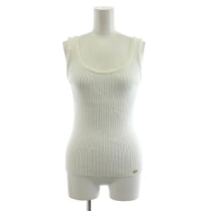 ココマーク ニット カットソー ノースリーブ リブ 38 白 ホワイト P30434K00399 /AN39