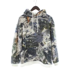 パーカー XL 青ブルー 白 ホワイト 総柄 長袖 GD9287 /AP