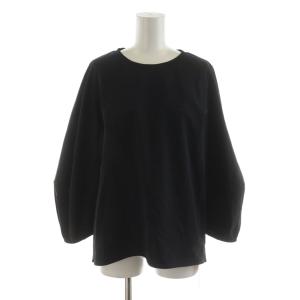 タグ付き カットソー Tシャツ 長袖 1 黒 ブラック 無地 /RR