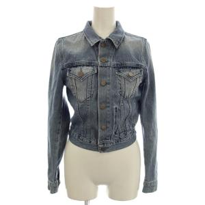 Gジャン USED加工 デニムジャケット ジージャン 34 青 ブルー /G