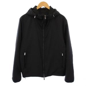 中綿ジャケット アウター ジップアップ フード ワンカラー 46 黒 ブラック 8N1BN4 1NHQZ