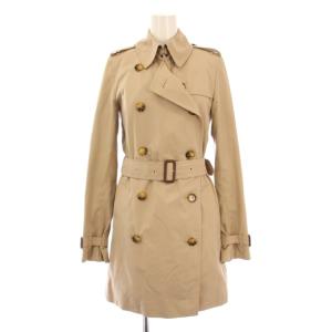 トレンチコート アウター ロング丈 ダブル ベルト ノバチェック UK6 ベージュ /BB