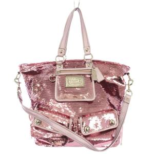 ポピー シークイン スポットライト トートバッグ 2WAY ピンク 13838