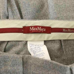 Max Mara テーパードパンツ スラックス 絹混 シルク混 38 グレー /RR