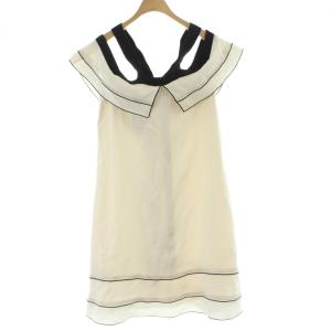 PROENZA SCHOULER ワンピース ミニ 0 白 ホワイト セーラーカラー リボン /AP
