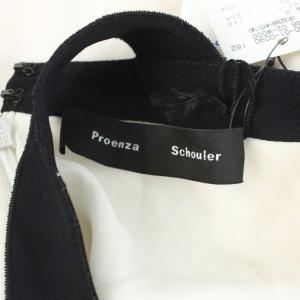 PROENZA SCHOULER ワンピース ミニ 0 白 ホワイト セーラーカラー リボン /AP
