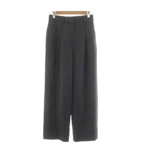 テーパードパンツ スラックス ウール 0 チャコールグレー 無地 /RR
