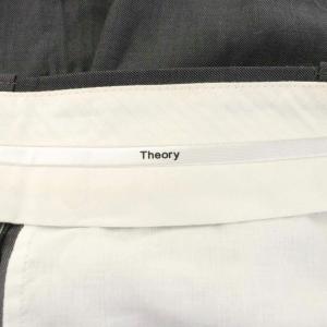 Theory テーパードパンツ スラックス ウール 0 チャコールグレー 無地 /RR