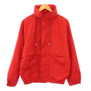 24AW アスレチックブルゾン ナイロンジャケット スタンドカラー アウター ワンカラー ロゴ F 赤