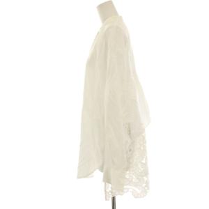 Diagram GRACE CONTINENTAL 21SS シャツ ブラウス 長袖 カットワークレース 切替 36 白 ホワイト /HN