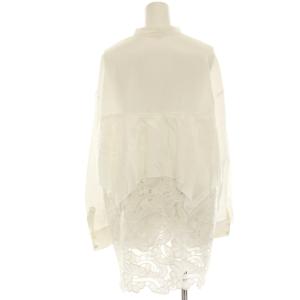Diagram GRACE CONTINENTAL 21SS シャツ ブラウス 長袖 カットワークレース 切替 36 白 ホワイト /HN